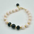 Koraal - Zilver, Verguld - Armband - Koraalroze en onyx, Antiek en Kunst