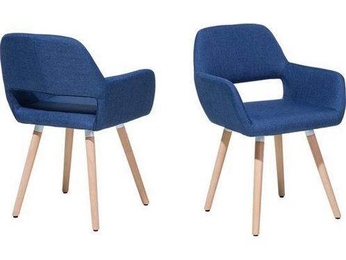 CHICAGO - Eetkamerstoel - Retro stijl - Marineblauw (2, Huis en Inrichting, Stoelen, Nieuw, Verzenden
