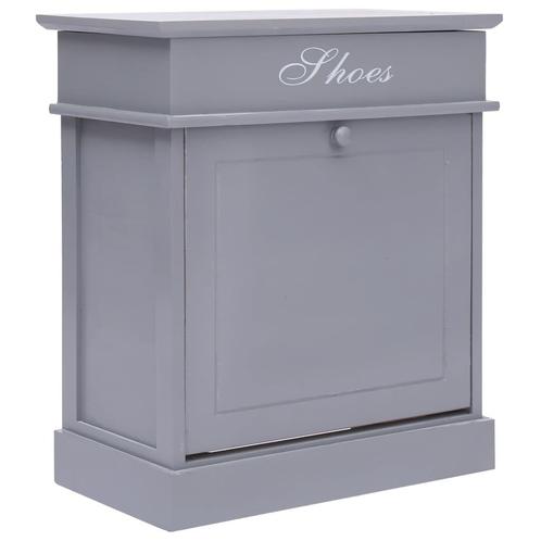 vidaXL Schoenenkast 50x28x58 cm paulowniahout grijs, Huis en Inrichting, Kasten | Schoenenkasten, Nieuw, Verzenden
