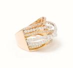 Statement ring - 14 karaat Roségoud - 1.14ct. tw. Diamant