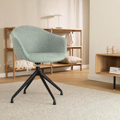 Nolon Nola groene eetkamerstoel | Kuipstoel met armleuning, Huis en Inrichting, Stoelen, Overige kleuren, Eén, Nieuw, Stof, Verzenden