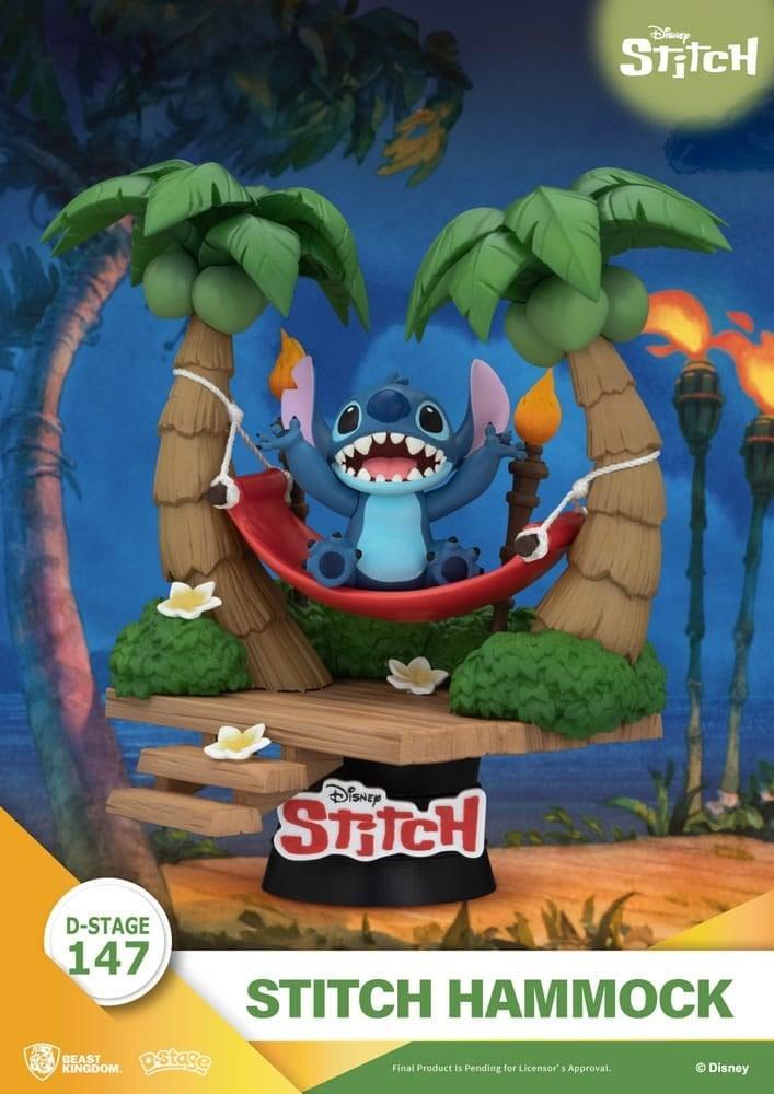 Lilo & Stitch D-Stage PVC Diorama Stitch Hammock 13 cm, Collections, Disney, Enlèvement ou Envoi