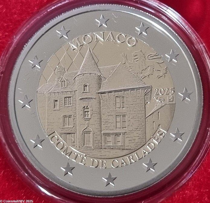 Monaco. 2 Euro 2025 Comté de Carladès Proof, Postzegels en Munten, Munten | Europa | Euromunten