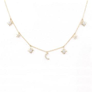 Collier - 14 carats Or jaune -  0.27ct. tw. Diamant
