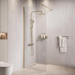 Douchewand Florida 80 x 200 cm Goud – Inloopdouche 8 mm, Doe-het-zelf en Bouw, Sanitair, Verzenden, Nieuw
