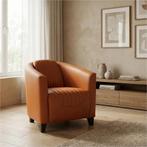 Leren fauteuil Press Special - Massif Amaretto (cognac) -, Ophalen of Verzenden