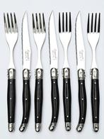 Laguiole - 6x Forks & 6x knives - Black - style de -, Antiek en Kunst, Antiek | Keukengerei