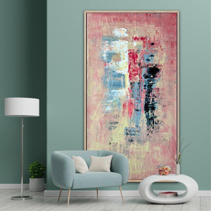 Ester Reut - Pinkgrey XXL, Antiek en Kunst, Kunst | Schilderijen | Modern