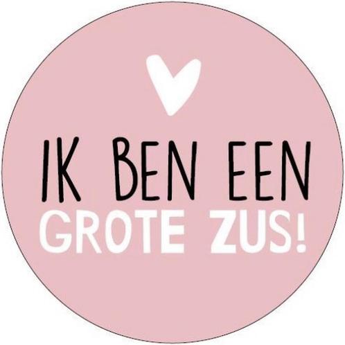 10x Sticker Ik Ben Een Grote Zus - Roze - Babyshower -, Diversen, Cadeauverpakkingen, Verzenden