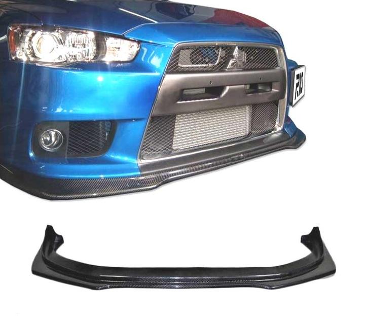 Spoiler Lame Pare-Chocs Avant Pour Mitsubishi Evo X Carbone, Auto-onderdelen, Carrosserie, Verzenden