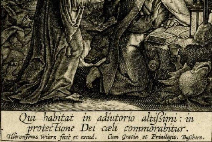 Hieronymus Wierix (1553-1619) - La tentazione di S.Antonio, Antiquités & Art, Antiquités | Autres Antiquités