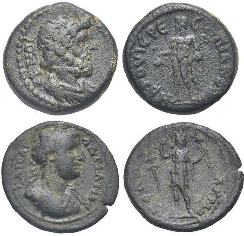 Romeinse Rijk (Provinciaal) Lot of 2 Æ coins c. time of, Postzegels en Munten, Munten | Europa | Niet-Euromunten