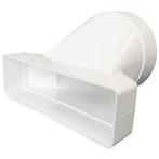 Kunststof verloop 204 x 60mm naar Ø 125mm - asymmetrisch, Verzenden, Nieuw