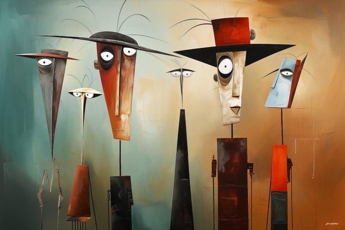 Giancarlo Colombo - GCD Art - Weirdos #72, Antiquités & Art, Art | Peinture | Moderne