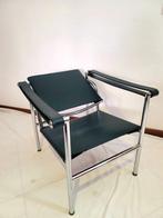 Fauteuil - Acier, Cuir - Fauteuil en acier chromé