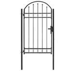 Zwarte Poort 100x175 Gebogen | Retour Deal (tuinpoort), Tuin en Terras, Met poort, Verzenden, Nieuw, Tuinhek