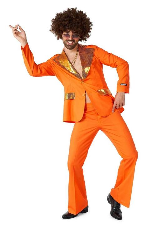 Oranje Disco Pak Heren Suitmeister, Kleding | Heren, Carnavalskleding en Feestkleding, Nieuw, Verzenden