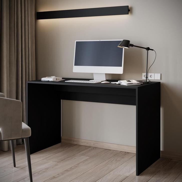 Meubella bureau Nyon zwart 120 cm - Met klep, Huis en Inrichting, Bureaus, Nieuw, Verzenden
