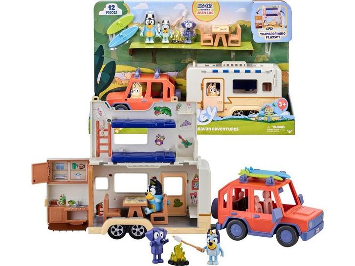 BLUEY - Blueys 4WD Auto en Kampeeravonturen Deluxe Speelset, Verzamelen, Poppetjes en Figuurtjes, Zo goed als nieuw, Verzenden