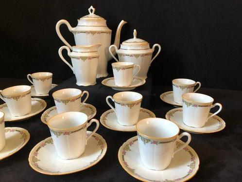 Balleroy & Cie Limoges France - Service à café pour 10, Antiek en Kunst, Antiek | Glaswerk en Kristal