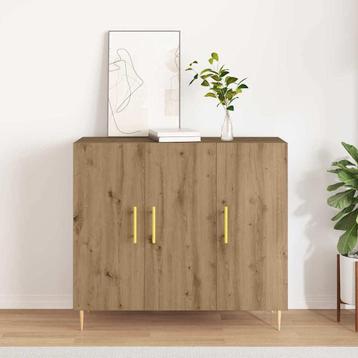 vidaXL Dressoir artisanaal eikenkleurig 90 x 34 x 80 cm, Verzenden
