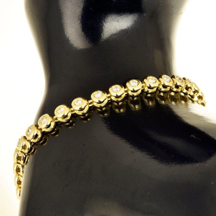 Armband - 18 karaat Geel goud Diamant (Natuurlijk), Handtassen en Accessoires, Armbanden