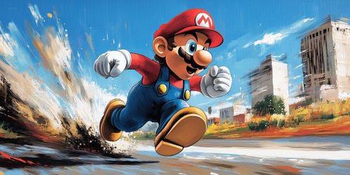 Iconica - Run Mario Run! · XXL, Antiek en Kunst, Kunst | Schilderijen | Modern