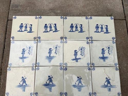 Tegel (12) - 1930-1940 - Delfts blauwe tegels, Antiek en Kunst, Antiek | Glaswerk en Kristal