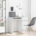 vidaXL Bureau 86x49x76 cm spaanplaat wit, Huis en Inrichting, Verzenden, Nieuw