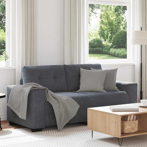 vidaXL Loveseat bank 140 cm fluweel donkergrijs, Huis en Inrichting, Zetels | Zetels, Nieuw, Verzenden