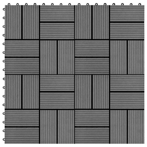 vidaXL 22 st Terrastegels 30x30 cm 2 m² HKC grijs, Doe-het-zelf en Bouw, Vloerdelen en Plavuizen, Nieuw, Verzenden