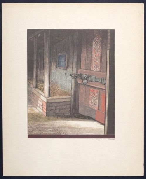 Francois Louis Schmied (1873-1941) - La Porte, Antiek en Kunst, Kunst | Designobjecten