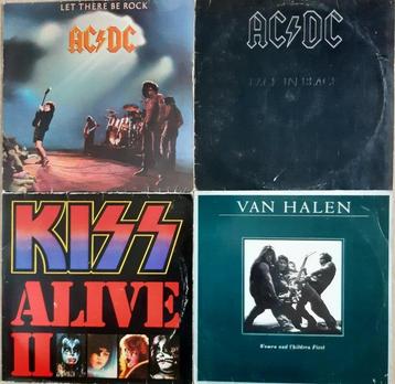 KISS, Van Halen, AC/DC - 4X LP Album Lot - Diverse titels -, Nieuw in verpakking