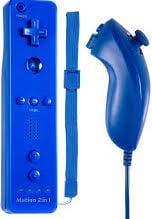 Wii Controller / Remote Motion Plus Blauw + Nunchuk Blauw..., Consoles de jeu & Jeux vidéo, Consoles de jeu | Nintendo Wii, Enlèvement ou Envoi
