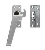 AXA raamsluiting met nok en drukknop links 3318 aluminium F1, Doe-het-zelf en Bouw, Nieuw, Overige materialen, Klink of Kruk