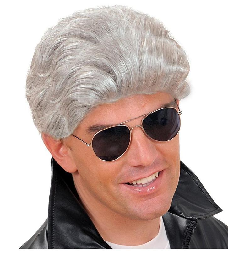 Grijze Pruik T-Birds, Hobby en Vrije tijd, Feestartikelen, Nieuw, Verzenden