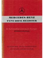 1957 MERCEDES BENZ 300 SL ROADSTER INSTRUCTIEBOEKJE ENGELS, Auto diversen, Handleidingen en Instructieboekjes, Ophalen of Verzenden