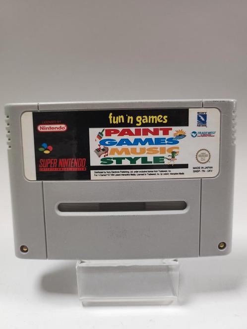 Fun n Games (Paint, Games, Music, Style) SNES, Games en Spelcomputers, Games | Nintendo Super NES, Zo goed als nieuw, Ophalen of Verzenden