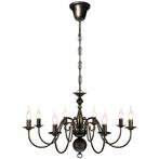 vidaXL Kroonluchter zwart metaal 8 x E14 lampen, Huis en Inrichting, Verzenden, Nieuw