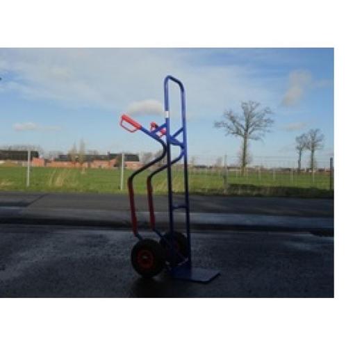 Steekwagen hoog blauw gelakt met stalen velg en geel anti, Doe-het-zelf en Bouw, Transportwagens, Nieuw