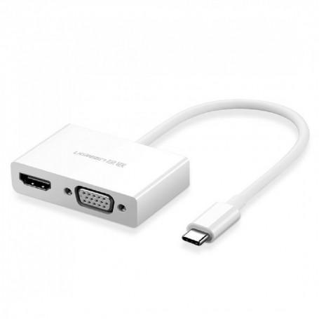 USB-C to HDMI and VGA Converter (Thunderbolt 3 Port Compa..., Computers en Software, Accu's en Batterijen, Nieuw, Verzenden