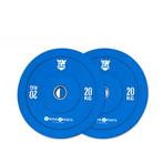 Olympische bumper plate 20 kg - Blauw - Schokabsorberend..., Sport en Fitness, Ophalen of Verzenden, Nieuw