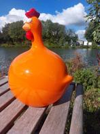 Beeld, funny orange balloon chicken - 40 cm - polyresin