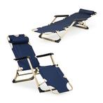 Multifunctionele Ligstoel Tuin - Marineblauw | Retour Dea..., Tuin en Terras, Verzenden, Nieuw, Metaal