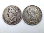 Frankrijk. Charles X. 5 Francs 1825-A, Paris (lot de 2, Postzegels en Munten