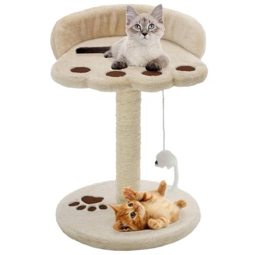 vidaXL Arbre à chat avec griffoir en sisal 40 cm Beige, Animaux & Accessoires, Accessoires pour chats, Neuf, Envoi