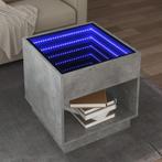 vidaXL Table basse avec LED infini gris béton 50x50x50, Verzenden, Neuf