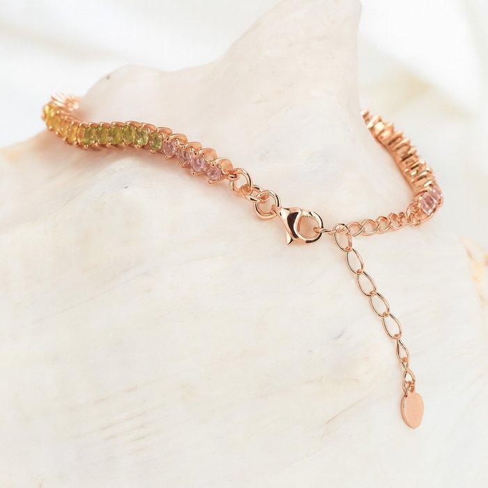 Zonder Minimumprijs - Armband Verguld, Zilver Toermalijn -, Handtassen en Accessoires, Armbanden