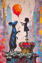 RINGER - Banksy Rich Balloon Girl (L), Antiek en Kunst