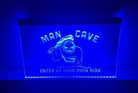 Mancave neon bord lamp LED verlichting reclame lichtbak XL *, Huis en Inrichting, Lampen | Overige, Nieuw, Verzenden